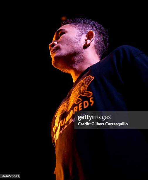 Bryce Vine performs during Karmin's first headline "Pulses" tour at Theater of the Living Arts on January 31, 2014 in Philadelphia, Pennsylvania.