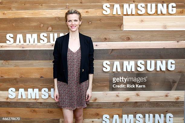 Actress Brooklyn Decker attends a cocktail party for the cast of Magnolia Pictures Results, hosted by Samsung at SXSW 2015 on March 14, 2015 in...