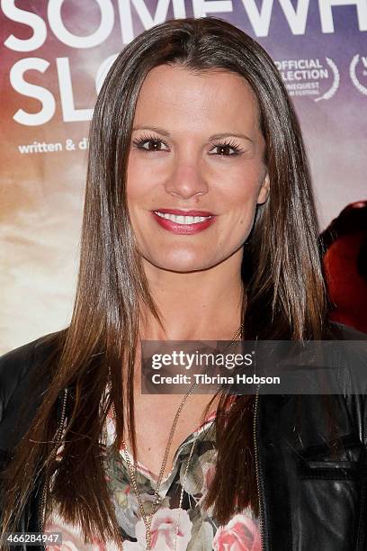 Melissa Claire Egan attends the 'Somewhere Slow' Los Angeles opening night screening at Arena Cinema Hollywood on January 31, 2014 in Hollywood,...