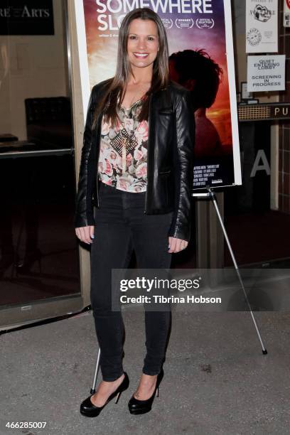 Melissa Claire Egan attends the 'Somewhere Slow' Los Angeles opening night screening at Arena Cinema Hollywood on January 31, 2014 in Hollywood,...