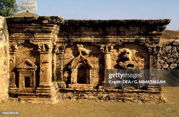 Stupa of Eagle with two heads, archaeological excavations of Sirkap, Taxila , Pakistan, 2nd century BC.