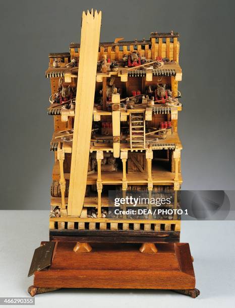 Model of the galleon, Vasa, built between 1626 and 1628, the midship section. Sweden, 17th century.