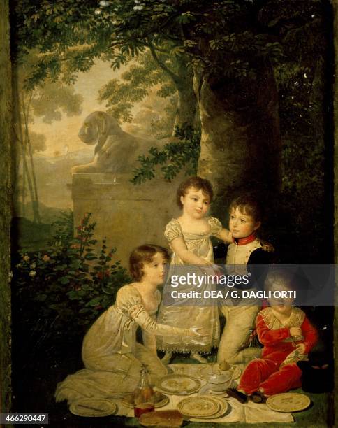 The four sons of Joachim Murat and Caroline Bonaparte , 1808-1809, painting by Jean Baptiste Isabey , oil on panel.