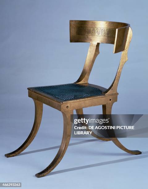 Empire style chair inspired by the Greek klismos, designed by Nikolaj Abraham Abildgaard . Denmark, 19th century.