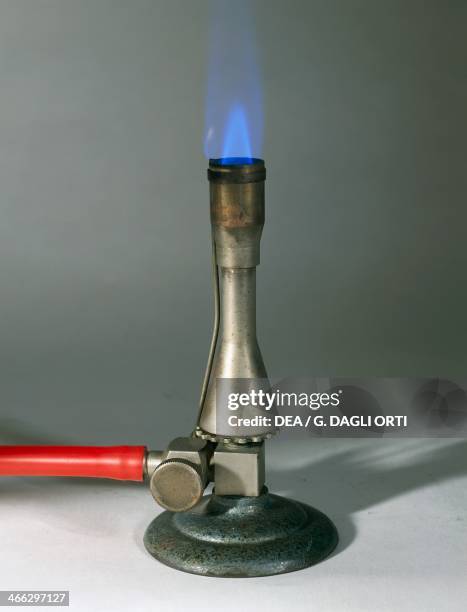 Bunsen burner, invented in 1855. France, 19th century.