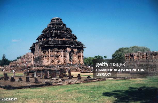 Konark Sun Temple , or the Black Pagoda, built by Narasimhadeva of the Gangaintorno Dynasty , , Konarak, Orissa, India.