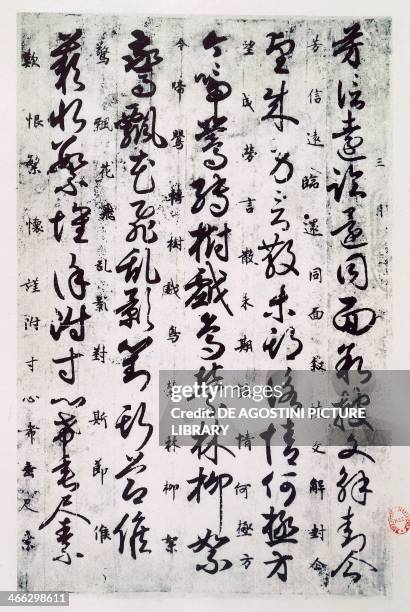 Ideograms of Chinese writing from the Tang Dynasty, Chinese civilization, 18th century.