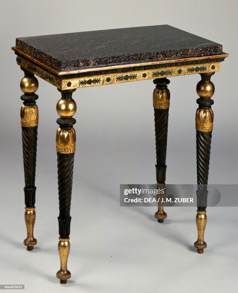 Rectangular Empire style console side table