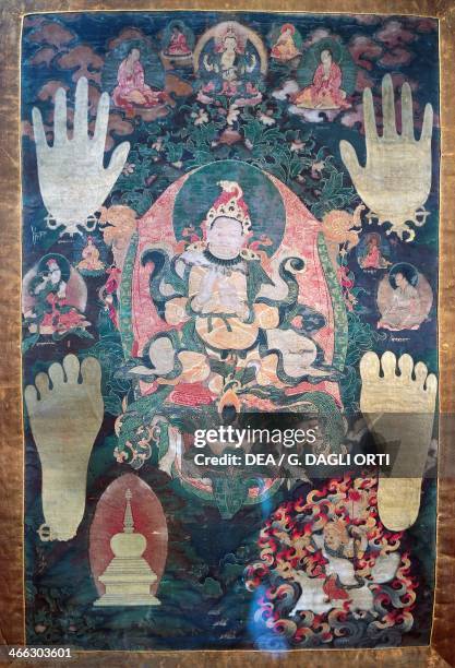 Gnya-Khri btsan-Po, the legendary first king of Tibet, reincarnation of the bodhisattva Avalokitesvara, one of the the temporal and spiritual leaders...