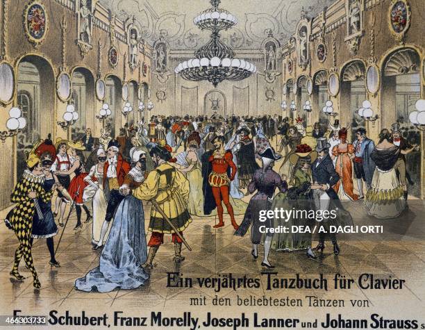 Sperl Saal Dance Hall in Vienna, print. Austria, 19th century.