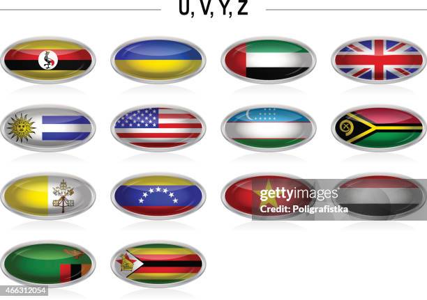 flags icon - "u", "v", "y", "z" - vanuatu flag stock illustrations