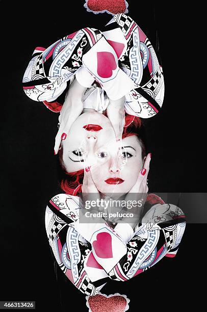 queen of hearts - queen of hearts stock pictures, royalty-free photos & images