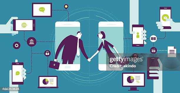 stockillustraties, clipart, cartoons en iconen met agreement - computer part