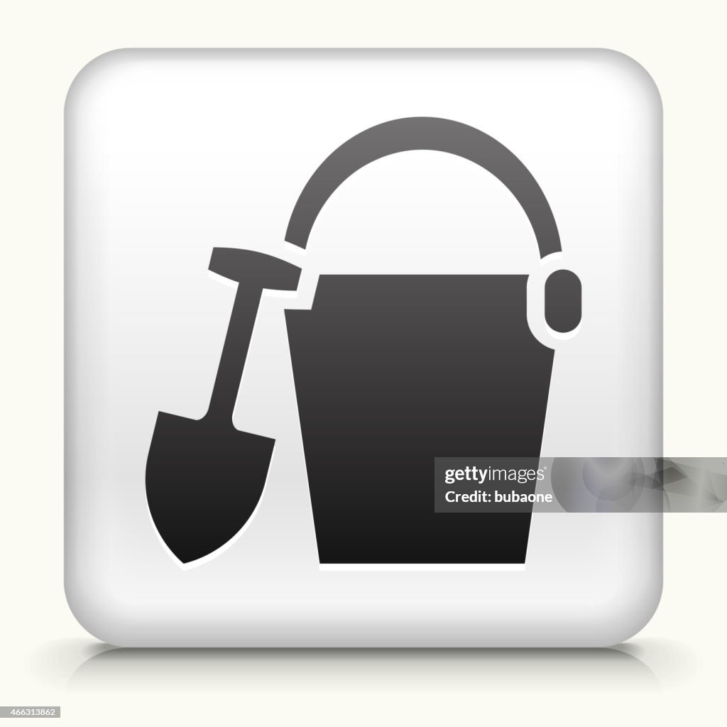 Square Button With Sand Bucket High-Res Vector Graphic - Getty Images
