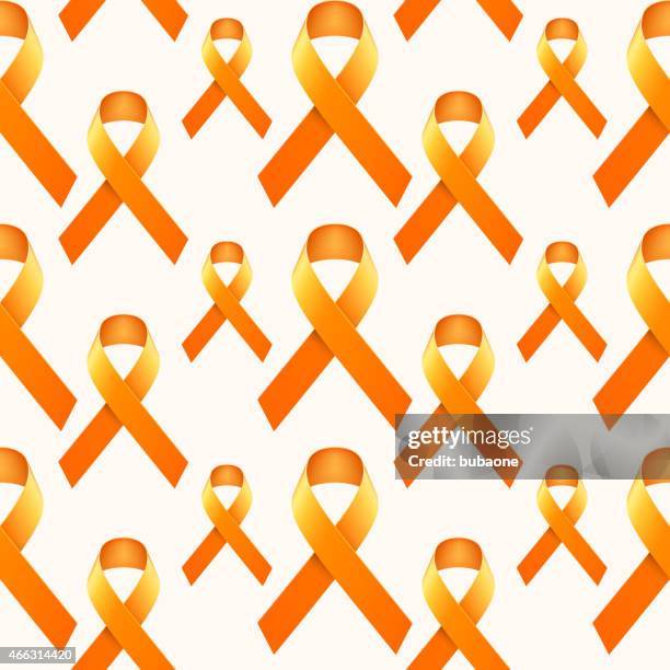 orange ribbons backgorund - leukemia stock illustrations