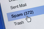 Clicking on email spam folder with 372 items