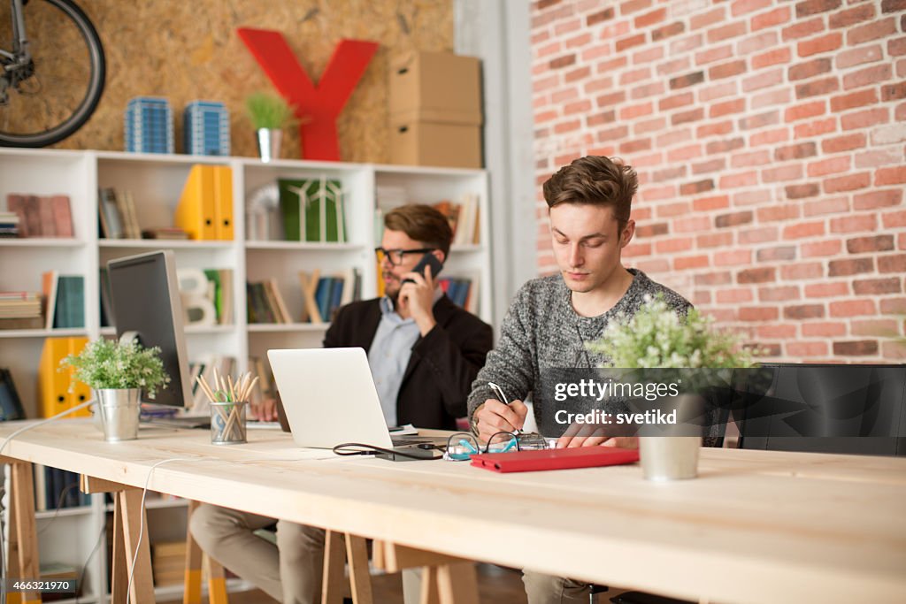 Man working at modern office.