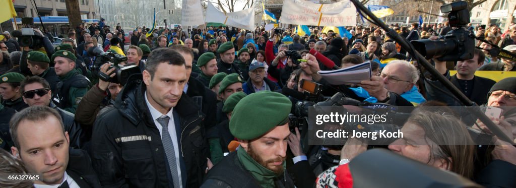 Klitschko Visits Demonstration and 50th Munich Security Conference