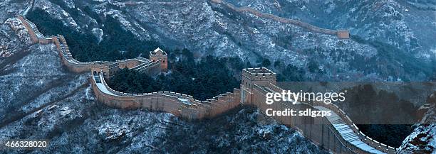 the great wall of jinshanling - great wall of china stock pictures, royalty-free photos & images