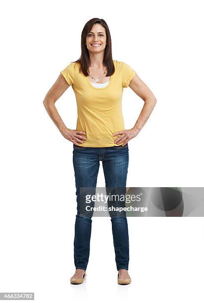 she's got plenty of confidence - female jeans stock pictures, royalty-free photos & images