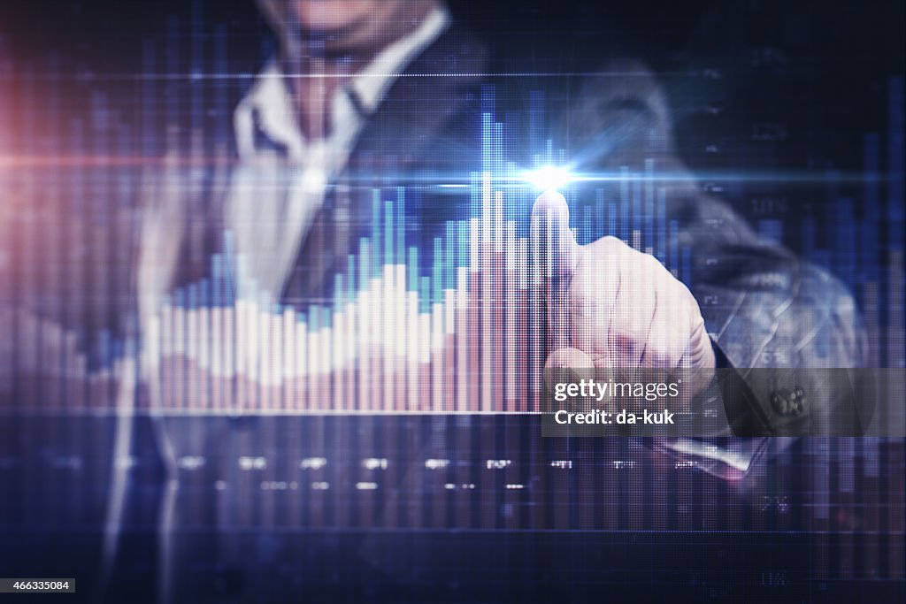 Businessman working with modern computer