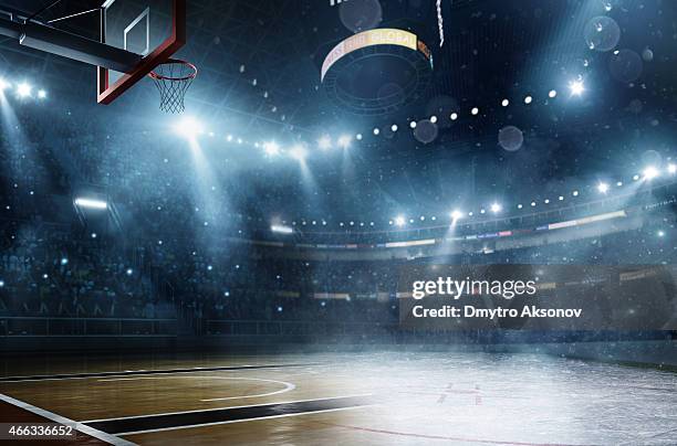 basketball auf ice hockey - basketball on court stock-fotos und bilder