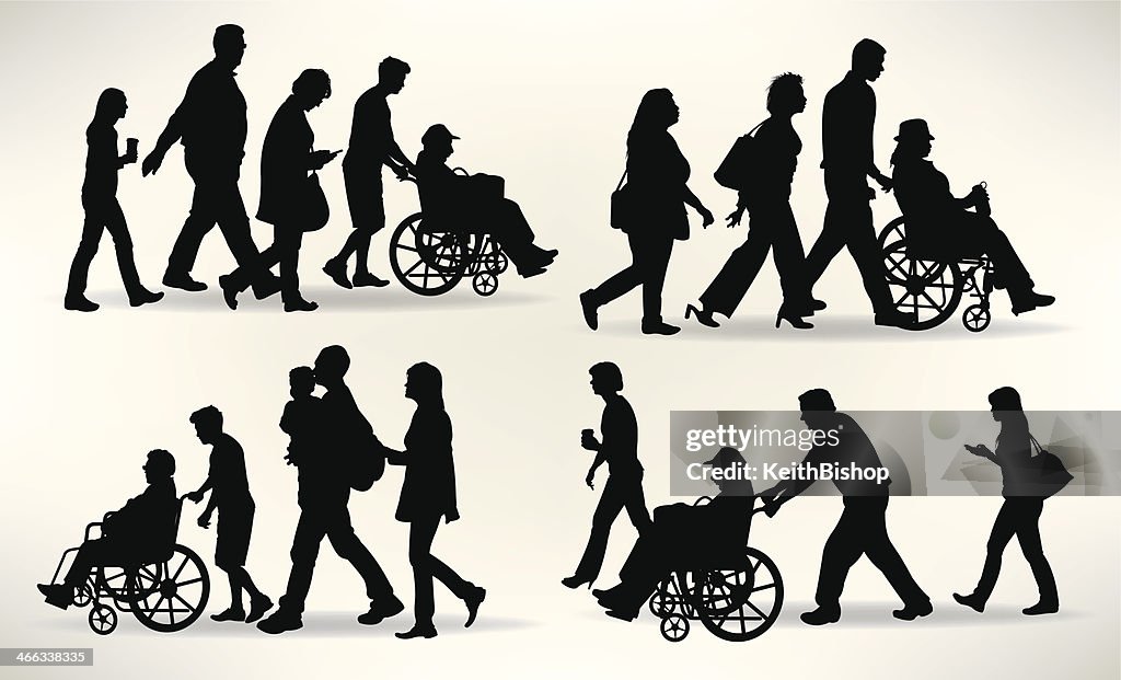 Families with Senior Member in Wheelchair - Aging