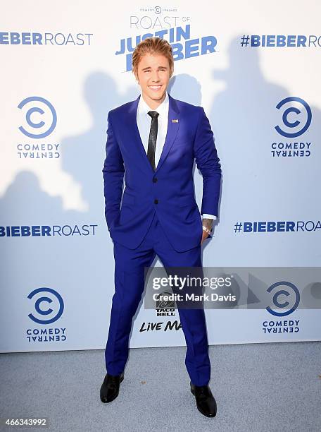 Honoree Justin Bieber attends The Comedy Central Roast of Justin Bieber at Sony Pictures Studios on March 14, 2015 in Los Angeles, California.