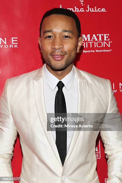 John Legend attends Super Bowl XLVIII Party Hosted By Shape And Men's Fitness at Cipriani 42nd Street on January 31, 2014 in New York City.