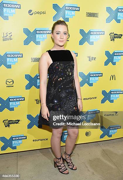 Actress Saoirse Ronan attends the "Lost River" premiere during the 2015 SXSW Music, Film + Interactive Festival at Topfer Theatre at ZACH on March...