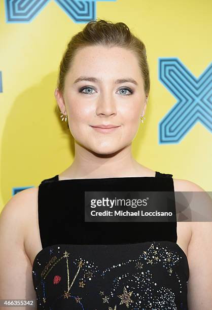 Actress Saoirse Ronan attends the "Lost River" premiere during the 2015 SXSW Music, Film + Interactive Festival at Topfer Theatre at ZACH on March...