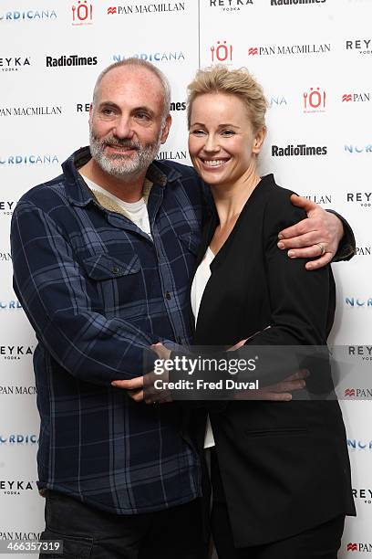 Kim Bodnia and Sofia Helin attend Nordicana 2014 at Old Truman Brewery on February 1, 2014 in London, England.