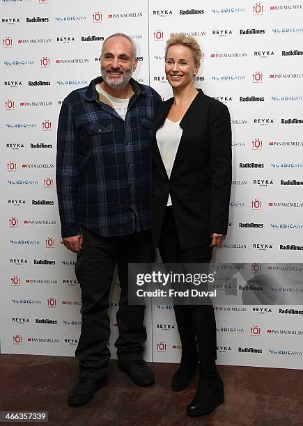 Kim Bodnia and Sofia Helin attend Nordicana 2014 at Old Truman Brewery on February 1, 2014 in London, England.