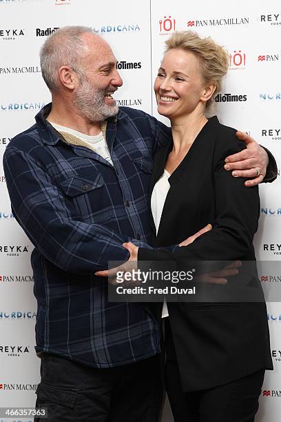 Kim Bodnia and Sofia Helin attend Nordicana 2014 at Old Truman Brewery on February 1, 2014 in London, England.