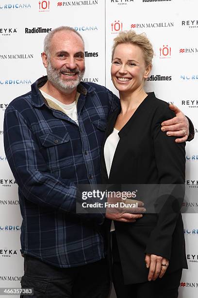 Kim Bodnia and Sofia Helin attend Nordicana 2014 at Old Truman Brewery on February 1, 2014 in London, England.