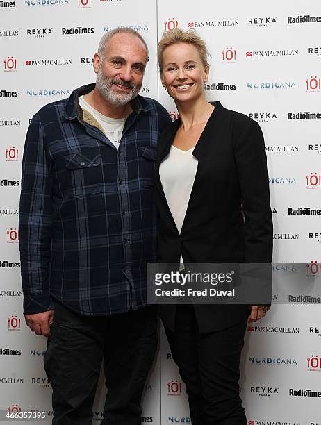 Kim Bodnia and Sofia Helin attend Nordicana 2014 at Old Truman Brewery on February 1, 2014 in London, England.