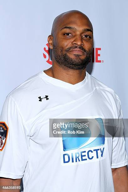 Former NFL player Amani Toomer attends the DirecTV Beach Bowl at Pier 40 on February 1, 2014 in New York City.