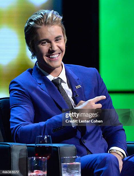 Honoree Justin Bieber attends The Comedy Central Roast of Justin Bieber at Sony Pictures Studios on March 14, 2015 in Los Angeles, California. The...