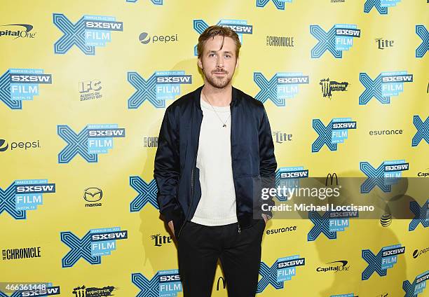 Director/writer Ryan Gosling attends the "Lost River" premiere during the 2015 SXSW Music, Film + Interactive Festival at Topfer Theatre at ZACH on...