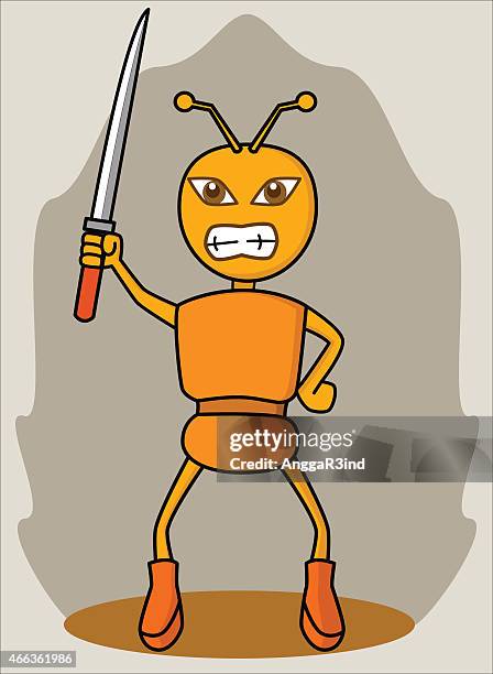 ant warrior - worker insect stock illustrations