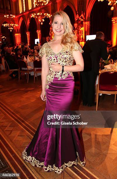 Iva Mihanovic-Schell wearing a dress by Rhonda Shear during the Filmball Vienna 2015 on March 14, 2015 in Vienna, Austria.