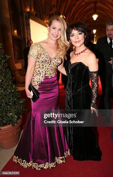 Iva Mihanovic-Schell wearing a dress by Rhonda Shear and Simone Rethel-Heesters during the Filmball Vienna 2015 on March 14, 2015 in Vienna, Austria.