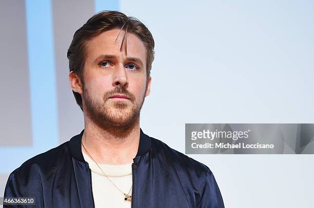 Director/writer Ryan Gosling takes part in a Q&A following the "Lost River" premiere during the 2015 SXSW Music, Film + Interactive Festival at...