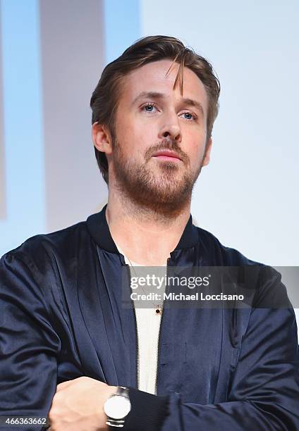 Director/writer Ryan Gosling takes part in a Q&A following the "Lost River" premiere during the 2015 SXSW Music, Film + Interactive Festival at...