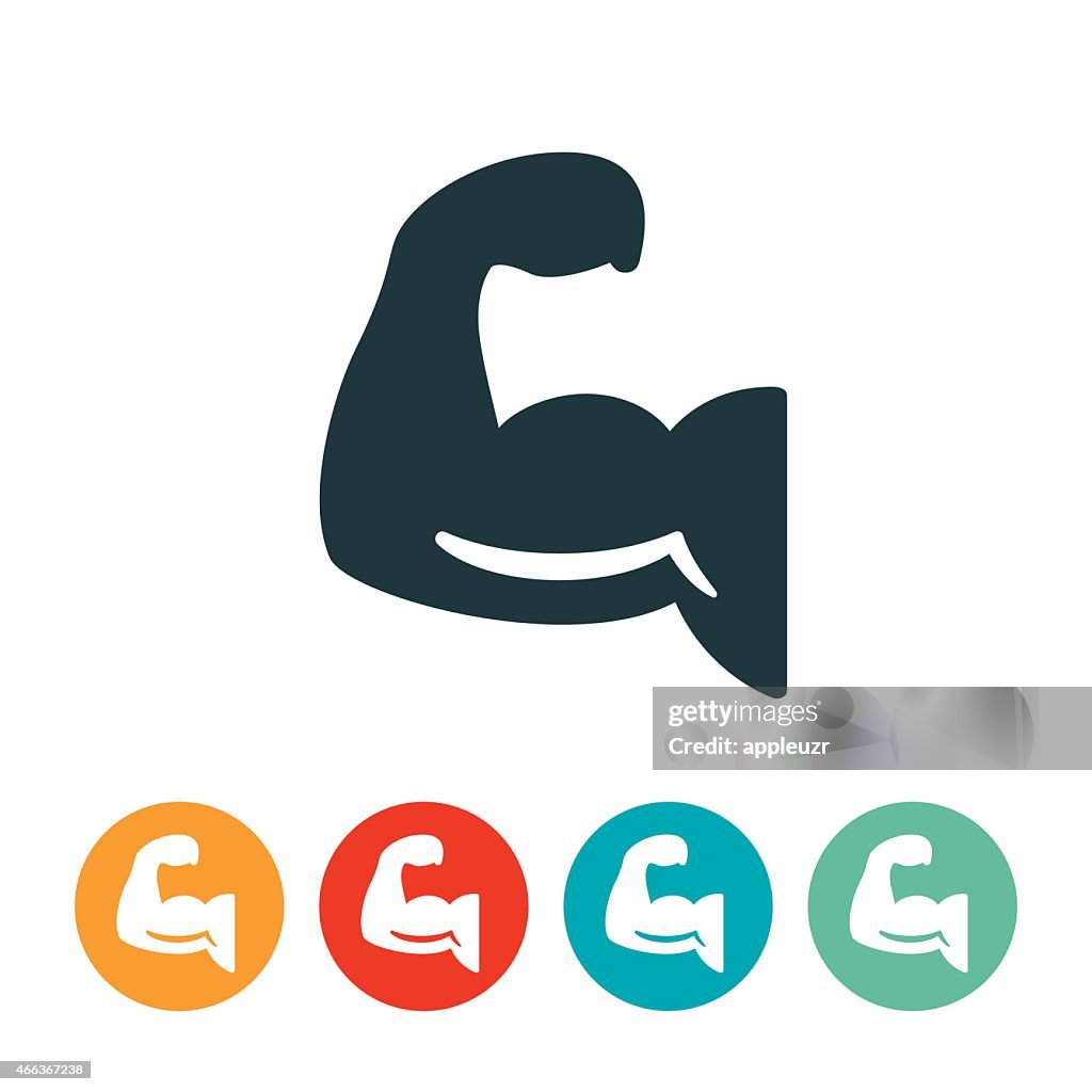 Human Arm Flexing Icon