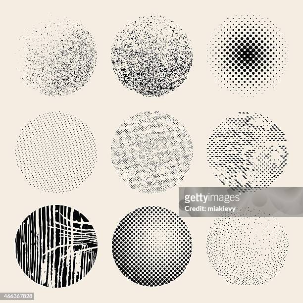 textured effects circles - half tone stock illustrations