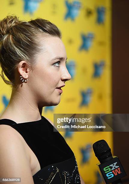 Actress Saoirse Ronan attends the "Lost River" premiere during the 2015 SXSW Music, Film + Interactive Festival at Topfer Theatre at ZACH on March...