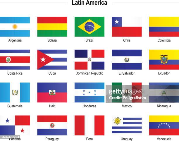 flags - latin america - central america stock illustrations