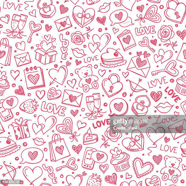 ilustraciones, imágenes clip art, dibujos animados e iconos de stock de patrón perfecto. - valentines background