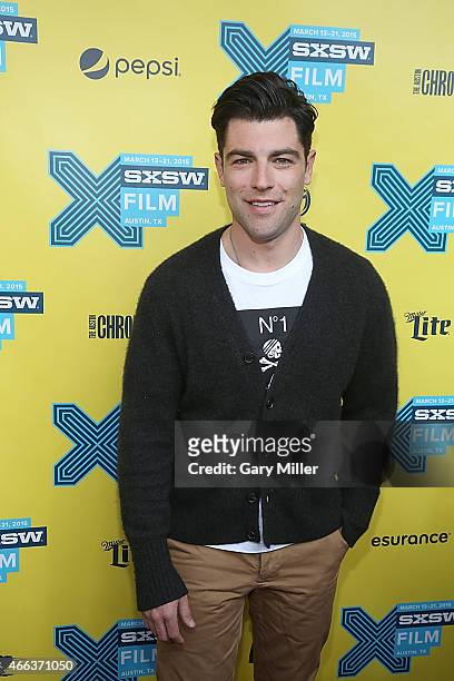 Max Greenfield poses on the red carpet for a screening of "Hello, My Name Is Doris" at the Paramount Theater during the South by Southwest Film...